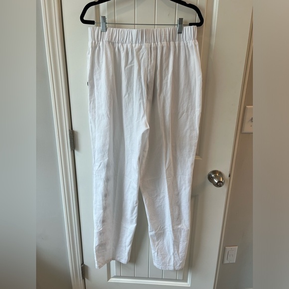 Women Pants With Pockets High Waist Baggy Print Cotton Loose Long Straight Pants - Picture 3 of 9